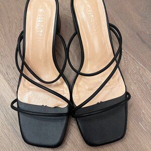 She & In Square-Toed Sandals